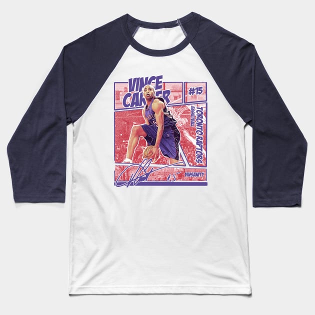 Vince Carter // Retro Classic Comic Baseball T-Shirt by Bootlegheavens